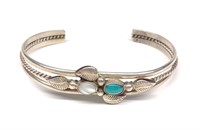 Pauline Begay Navajo Sterling & Turquoise Bracelet