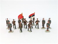 (13 PC) LEAD SOLDIERS, GREY UNIFORM