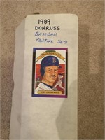 1989 Donruss baseball partial set