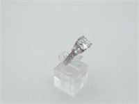 Sterling Silver CZ RIng Like New