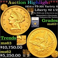 *Highlight* 1854-o FS-301 Variety 8 Liberty $2 1/2