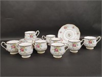 Royal Albert Petit Point China 9 Teacups & 8 Plate