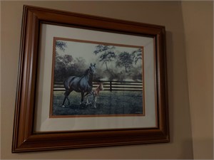 Chuck Burns Mare & Foal Artwork 16x14