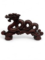 Chinese heavy red resin snake dragon