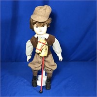 HOBBY HORSE STICK DOLL - BOY DOLL W/ STAND