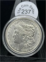 1921 S Morgan Silver Dollar UNC