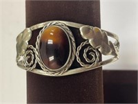 STERLING MEXICO BRACELET - AGATE OR TIGERS EYE?