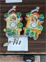 Vintage Porcelain Clock Figures