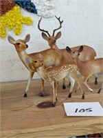 Vintage Plastic Deer Figurines