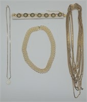 Various Gold Toned Jewelry