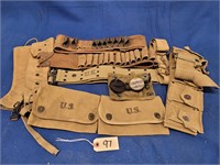 Lot of Assorted U.S Military Ammo Belts & More