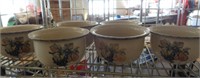 6 - GARDEN PARTY STONEWARE BOWLS