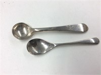 2 Sterling Salt Spoons