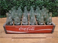 Vintage Coca Cola Crate w/ Bottles 18 & 1/4" L