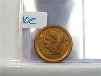 1853 P Braided Hair Large Cent Penny