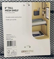 U Brands Locker Style 8"  Metal Mesh Shelf, 6pk