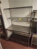 SS TOP RACK W/ BUILT IN OVERSHELF 48" X 24" X 73"