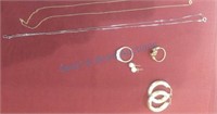 14 karat gold necklaces rings and earrings
