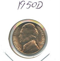 1950-D Jefferson Nickel