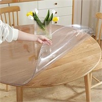 Lovepads 2mm Thick Clear Round Table Cover