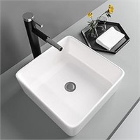 Square Vessel Sink - Lofeyo 15"x15" Bathroom Sink