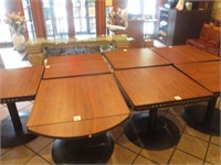 (7) 34" X 34" TABLES FOLD OUT TO 4' ROUND