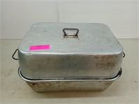 Aluminum roaster with lid 10x12x17