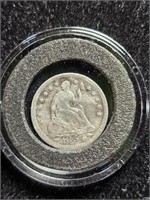 1854 Liberty Seated Half Dime - arrows at date