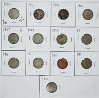 Group of 13  assorted Liberty Nickels