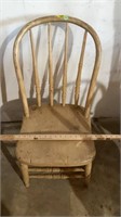 Single vintage wooden chair