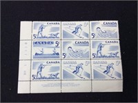 Canada #369a, Recreation Sports, Block Of 9, Mnh