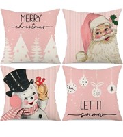 4 pcs Christmas Decorations Pillow Covers 18x18