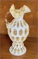 Rare Fenton Honeysuckle Opalescent Pitcher / Vase