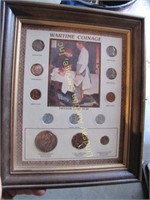 War time coinage display "Freedom from Fear":