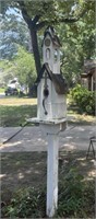 Tall Handcrafted Wooden Church Birdhouse