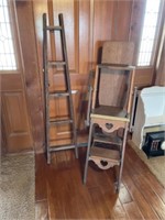 Folkart Ironing Board/Step Stool & Wooden Ladder