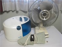 Humidifier, Electric Fan & Heating Pad Powers On