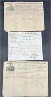 1800's WM. S. CULBERTSON NEW ALBANY SIGNED PAPERS