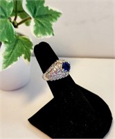 Cobalt Gemstone 925 Estate Ring