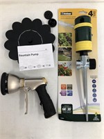 ASSORTED OUTDOOR GARDENING AND DECOR ITEMS