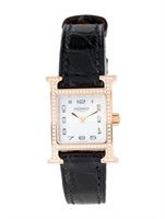 18K Gold Hermes Heure H MoP Watch 17mm