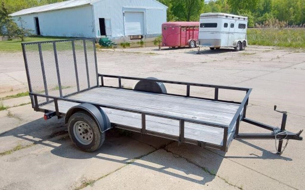 TWO WHEEL LANDSCAPE TRAILER WITH RAMP