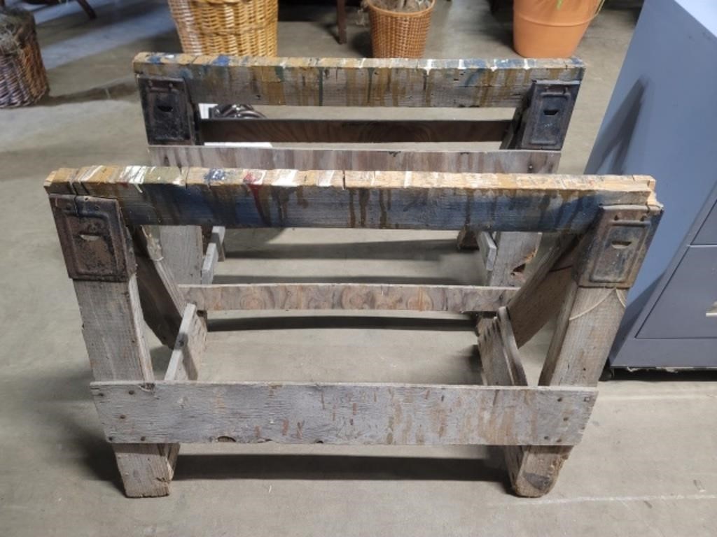 Two Saw Horse Stands