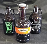 Amber Glass Growler Bottles