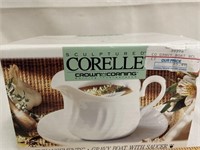 Corelle Gravy boat with saucer