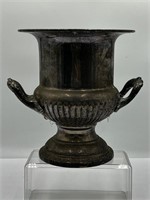 LEONARD Silver Plated Pedestaled Urn W Handles