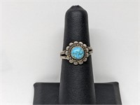 .925 Sterling Silver Turquoise Ring