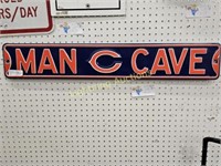 CHICAGO BEARS MAN CAVE METAL SIGN