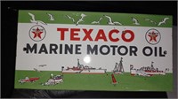 TEXACO porcelain rack sign Marine Motor Oil 10x5