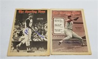 2 Vintage Autographed 1969 Sporting News